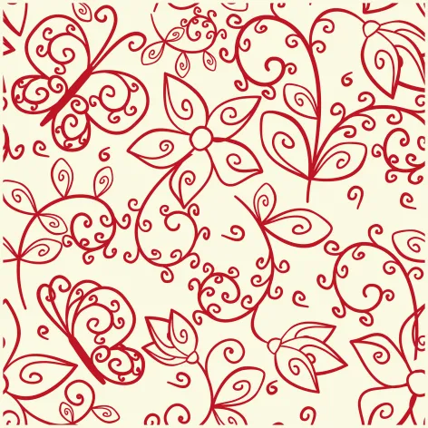 Transfer Sheets; Red Flowers - Bag of 30